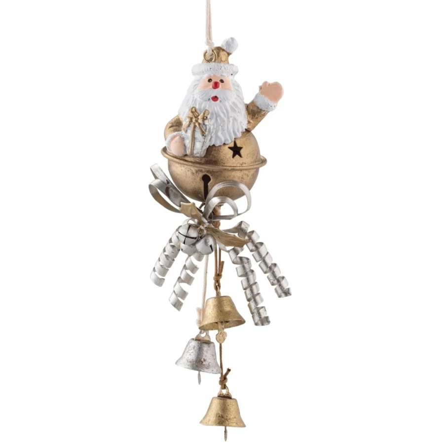"Käthe Wohlfahrt Santa Claus with Bell - Handcrafted German Christmas Decoration"