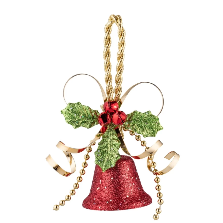 "Käthe Wohlfahrt Red Christmas Bell – Handcrafted Holiday Decoration"