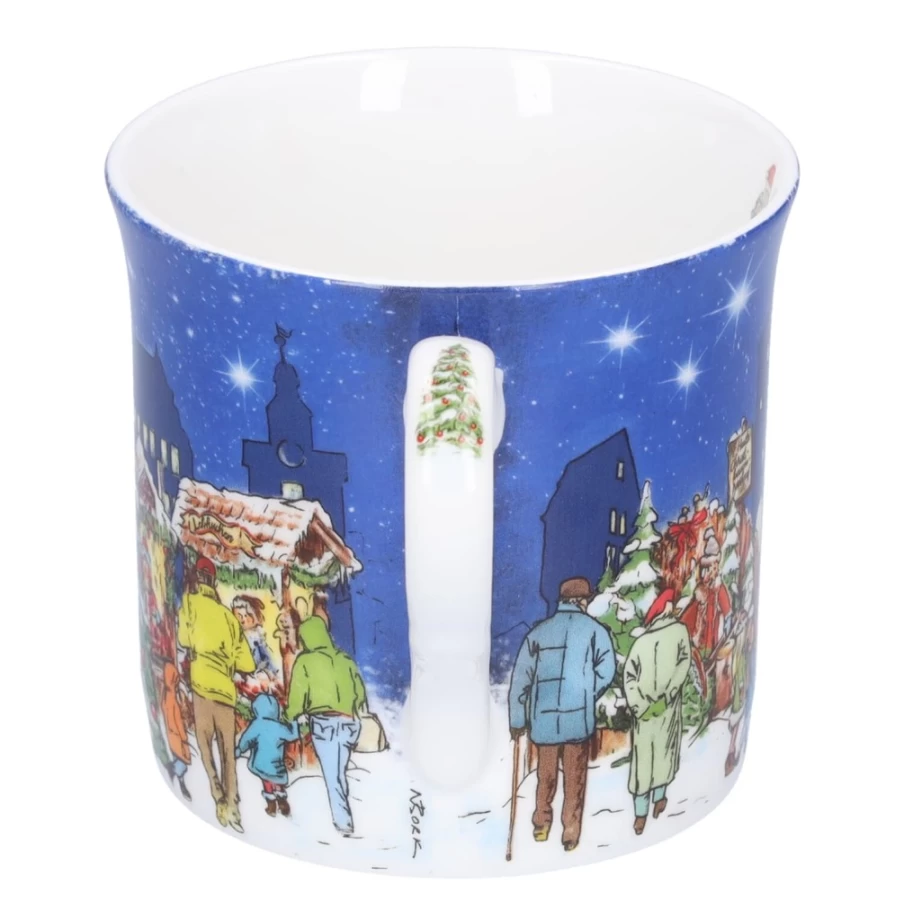 Käthe Wohlfahrt Christmas Market Porcelain Mug - Festive Holiday Collectible Gift