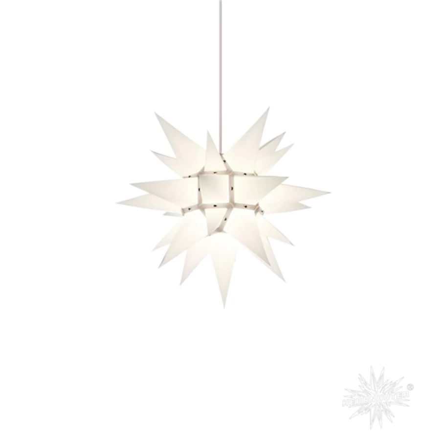 Herrnhuter Sterne 15.75 Inch White Paper Star – Traditional German Christmas Decoration