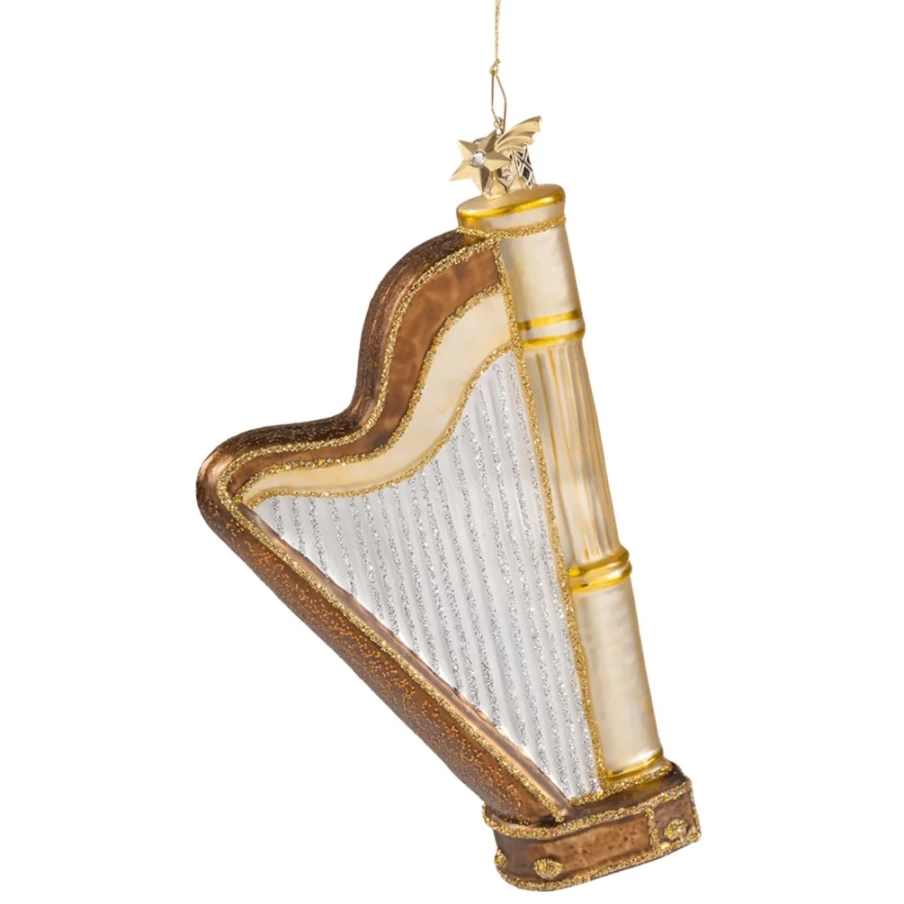 "Poesie in Glas Harp - Elegant Handcrafted Glass Decor for Home and Gifts"
