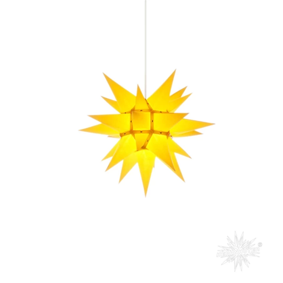 Herrnhuter Sterne Yellow Paper Star Decoration | 15.75 Inch Christmas Ornament
