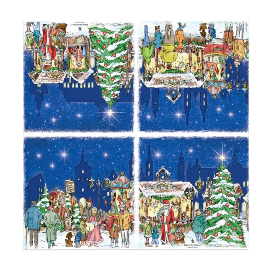 Käthe Wohlfahrt Christmas Market Themed Paper Napkins for Holiday Dining and Decor