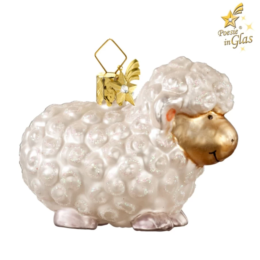 "Poesie in Glas White Sheep Scented Candle - Luxurious Aromatherapy for Home Decor"