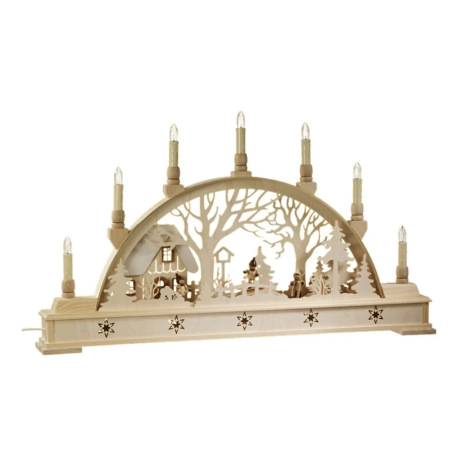"Käthe Wohlfahrt Winter Fun Schwibbogen - Traditional German Christmas Arch Decoration"