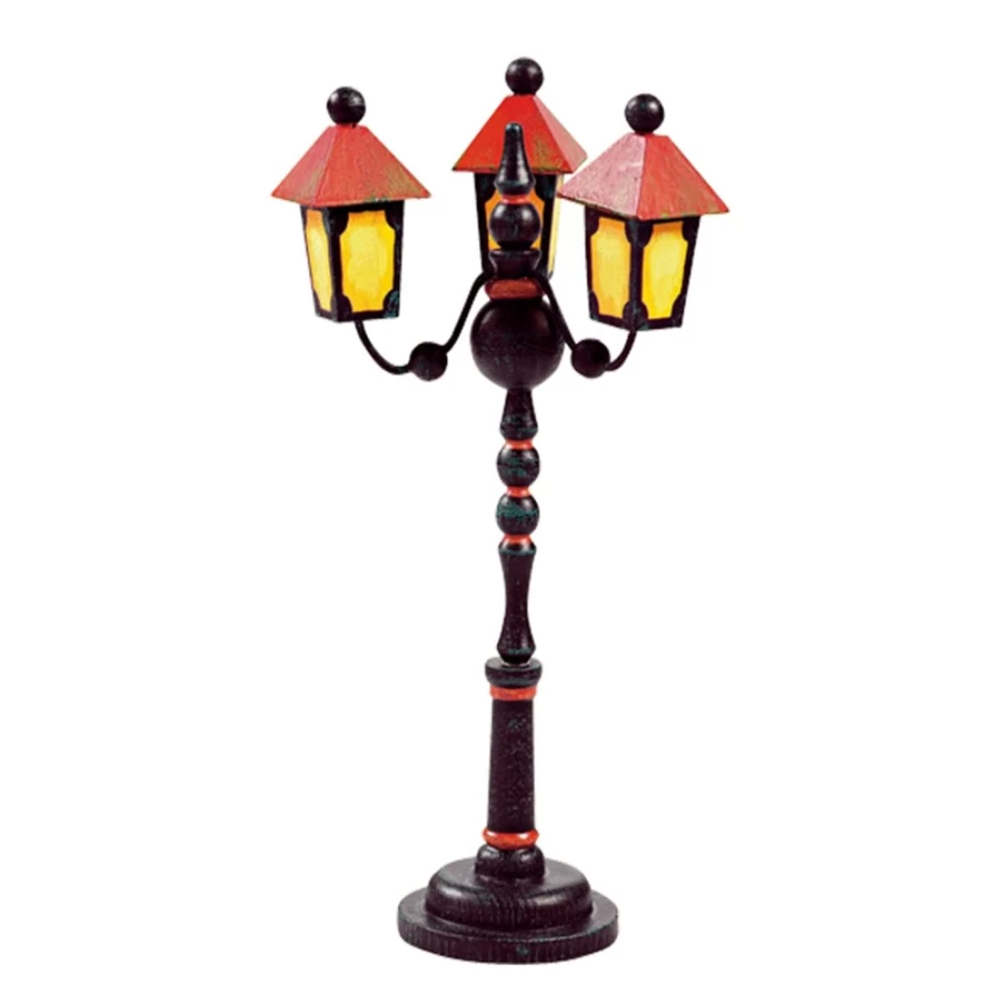 Kindertraum 3-Arm Vintage Street Lantern - Outdoor Garden Lighting, Classic Black Iron Finish