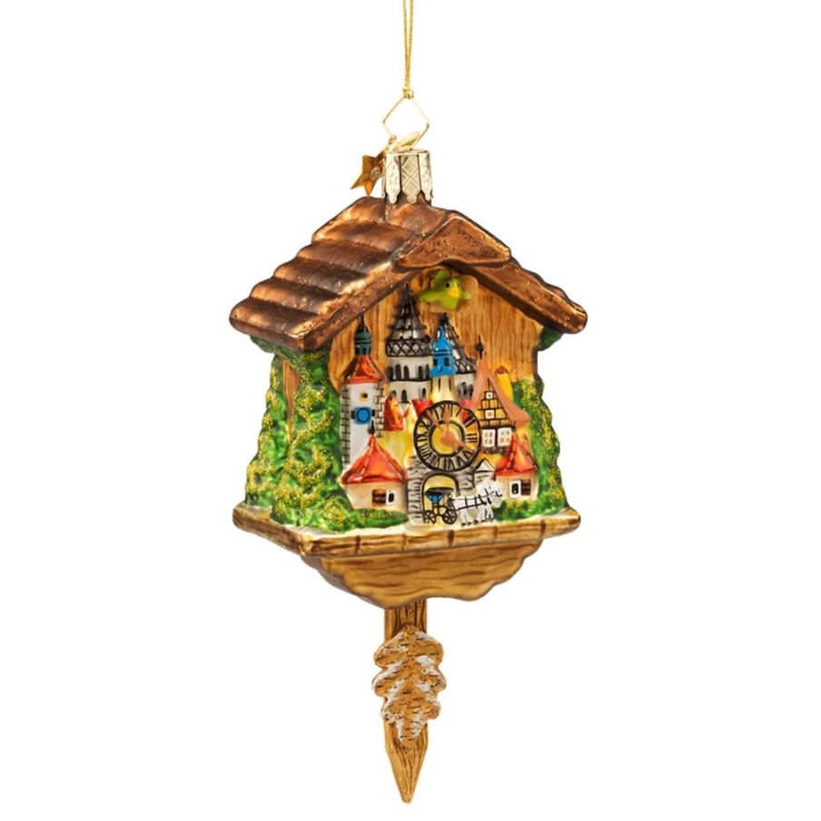 "Poesie in Glas Rothenburg Cuckoo Clock – Handcrafted German Black Forest Clock"