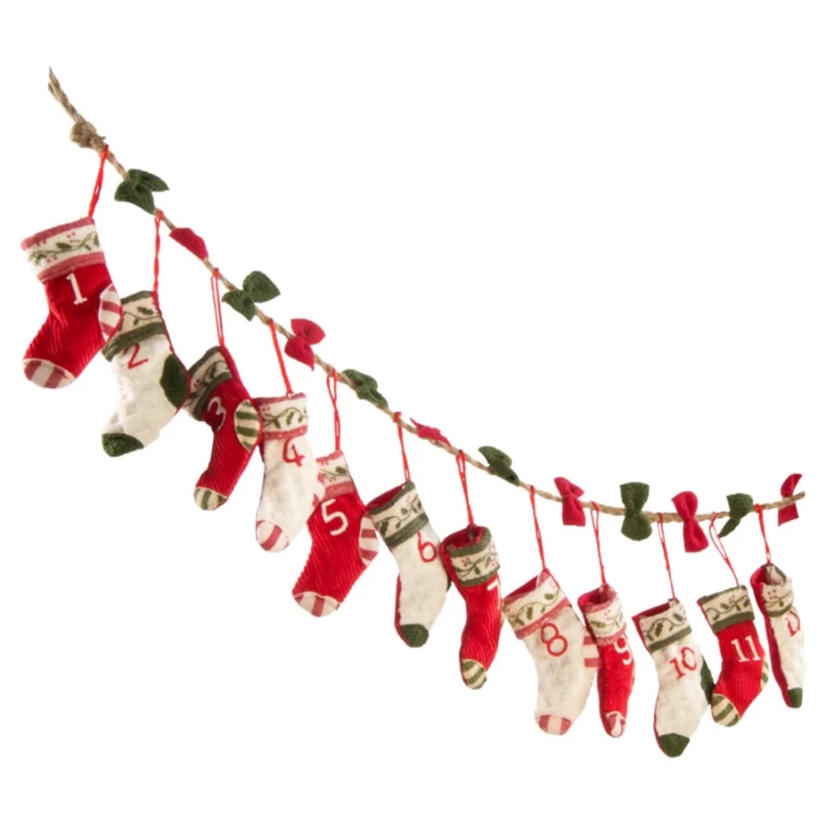 Käthe Wohlfahrt 24 Little Advent Stockings Christmas Countdown Calendar Holiday Decor