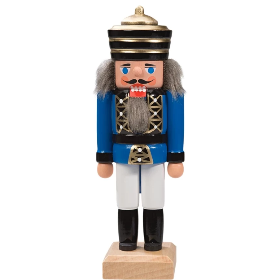HODREWA Nutcracker King Blue - 5.5 Inch Christmas Decoration, Handcrafted Wooden Soldier Figurine