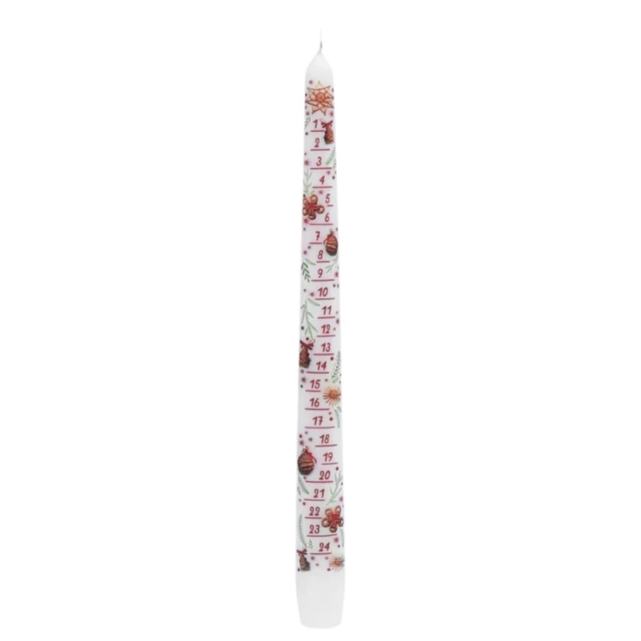 "Käthe Wohlfahrt White Advent Calendar Candle – Holiday Countdown Scented Candle"