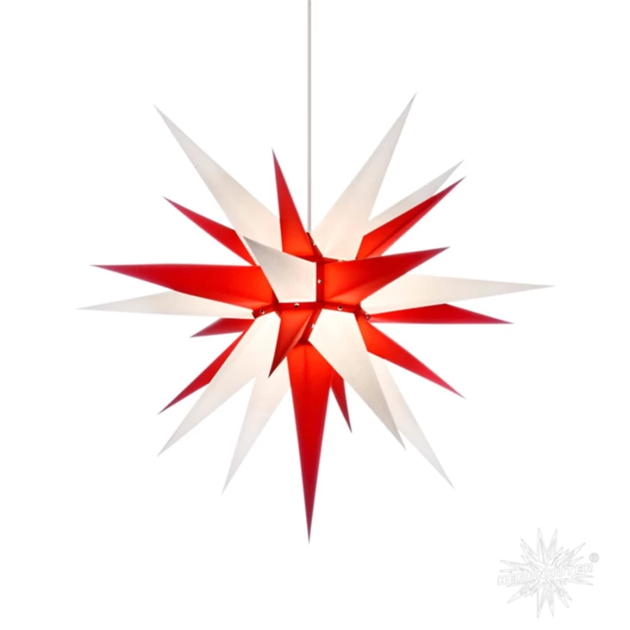 Herrnhuter Sterne 27.6 Inch Red and White Paper Star Decorative Christmas Ornament