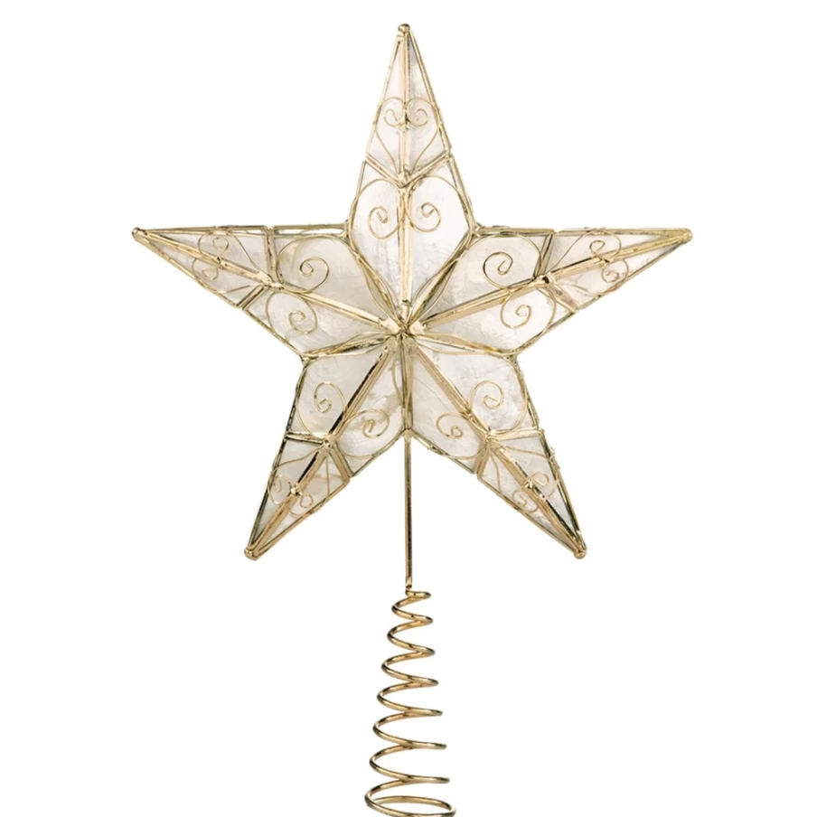 "Käthe Wohlfahrt Christmas Tree Topper Star with Decorative Ornaments – Elegant Holiday Decor"