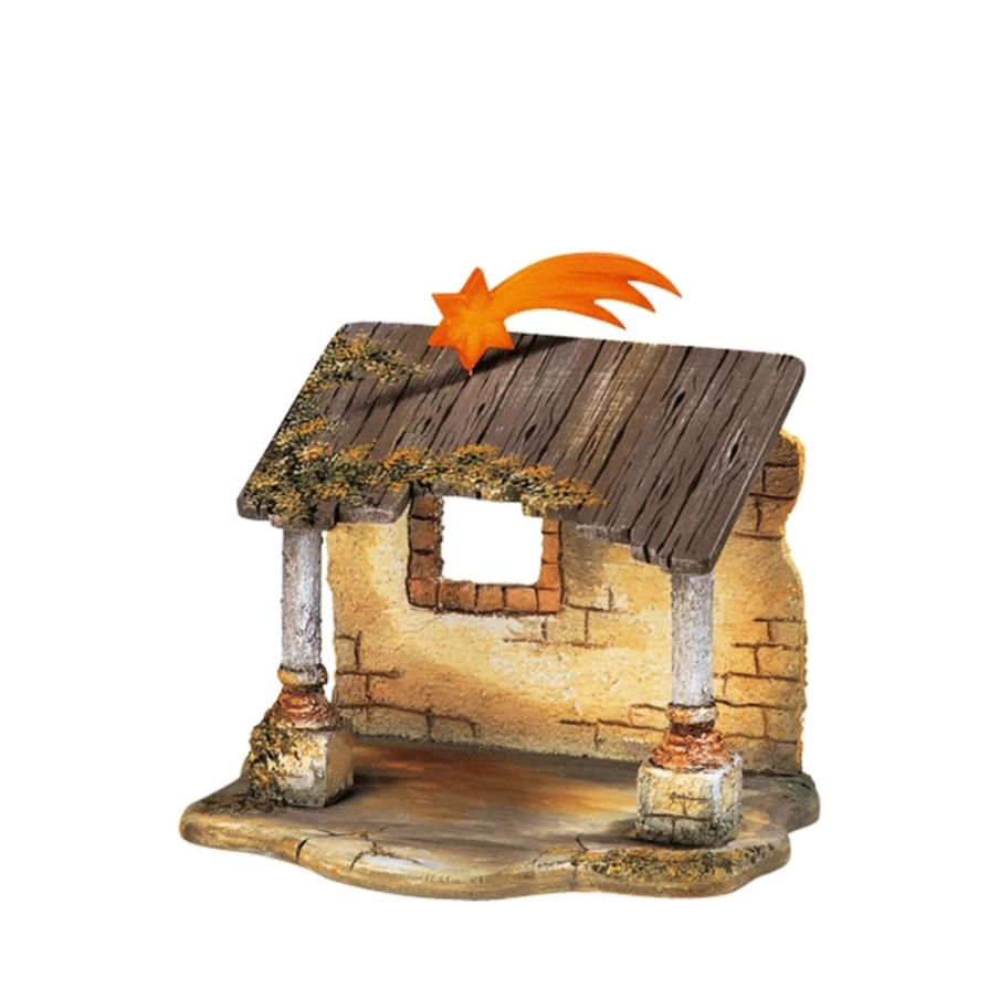Kindertraum Manger Stable with Star – Premium Christmas Nativity Scene Decor