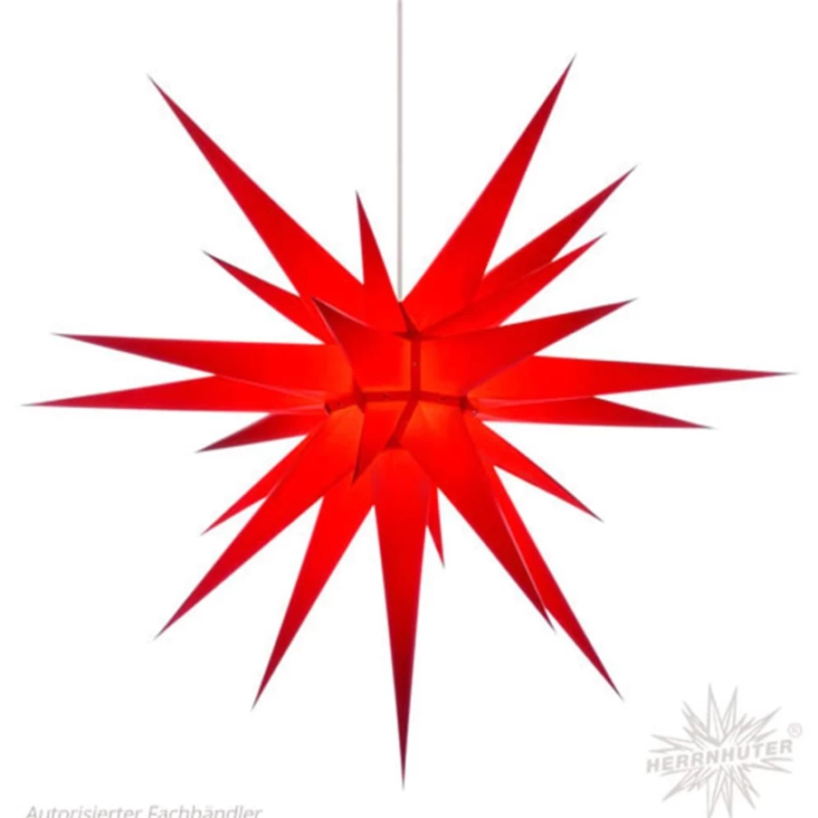 Herrnhuter Sterne Red Paper Star Decoration – 31.5 Inch Christmas Origami Star for Holiday Decor