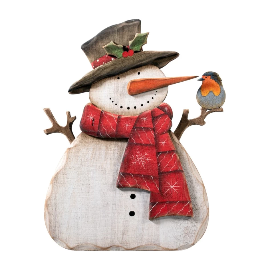 "Käthe Wohlfahrt Snowman's Robin Christmas Decoration Collectible Figurine"