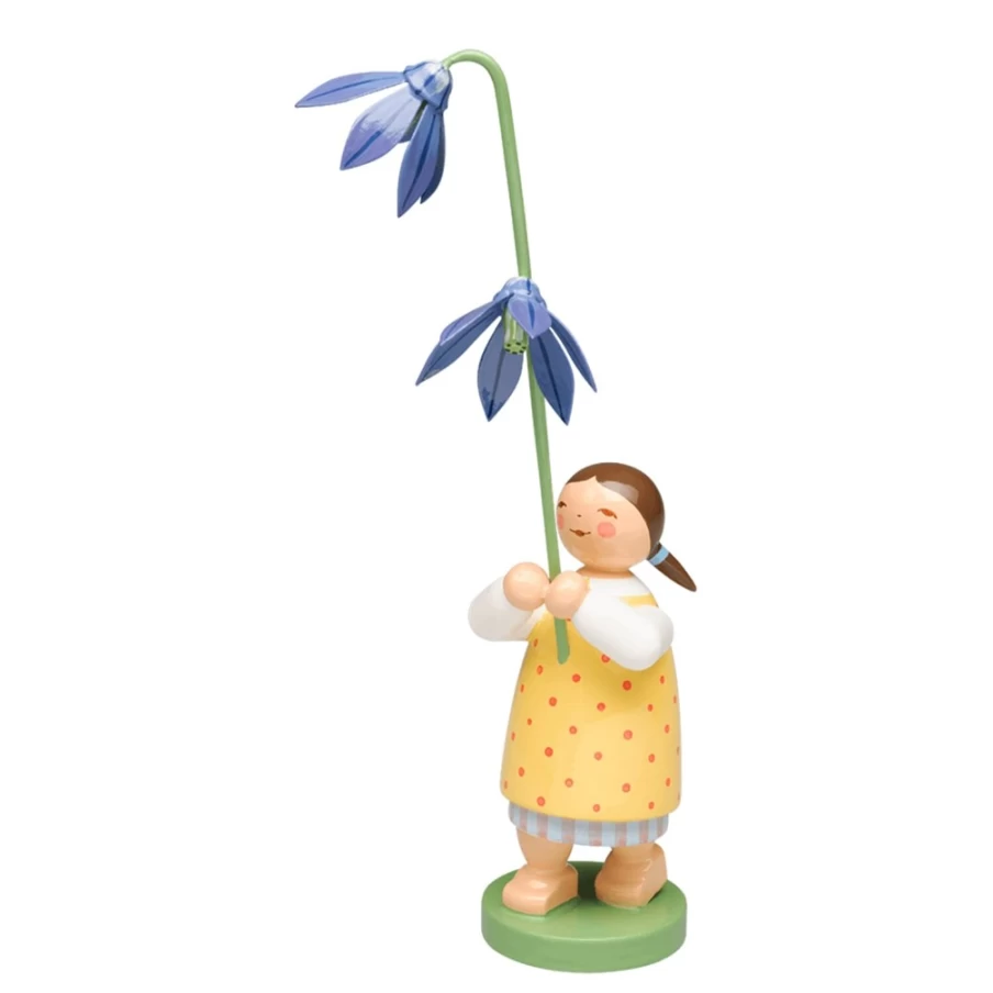 "WENDT & KÜHN Collectible Girl With Scilla Figurine – Handcrafted German Porcelain Decorative Statue"