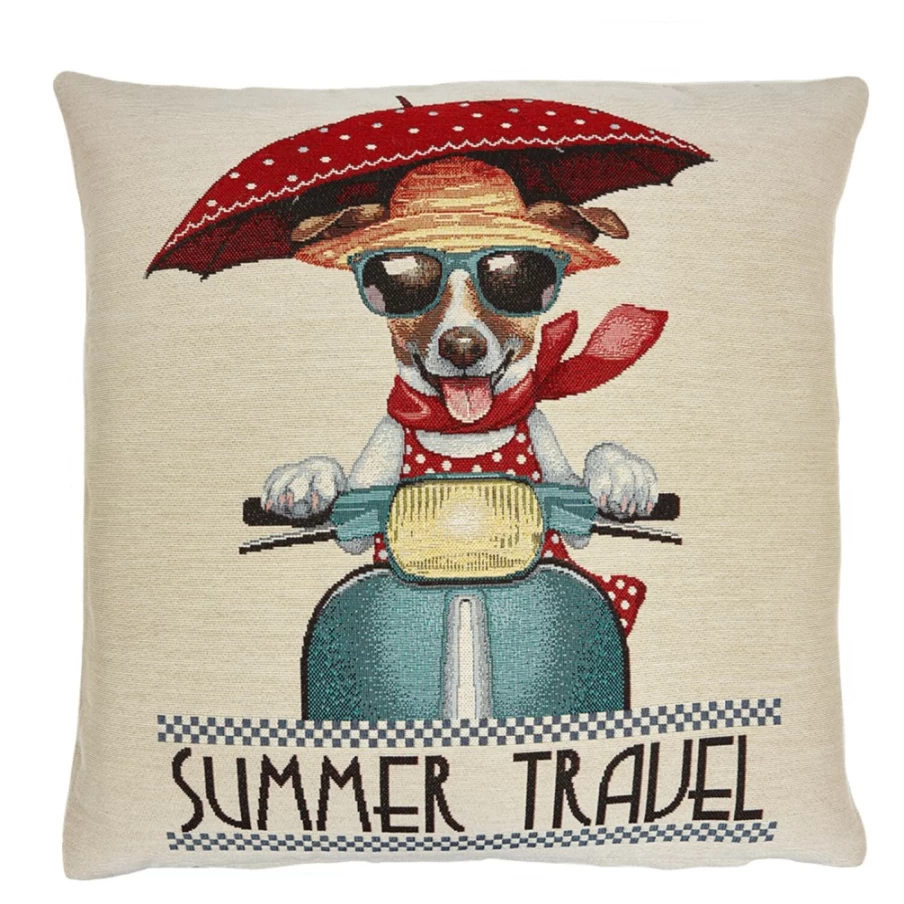 Käthe Wohlfahrt Summer Holiday Dog Design Decorative Cushion Cover