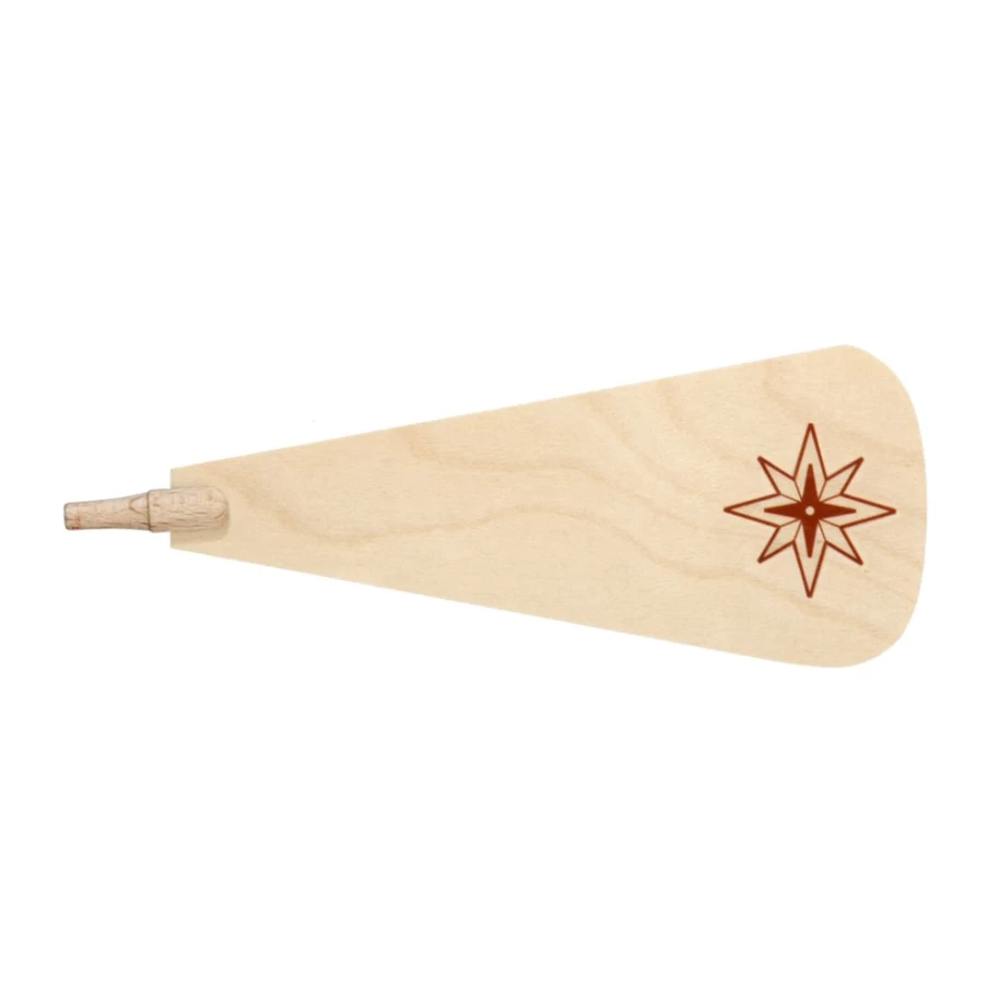 Käthe Wohlfahrt Pyramid Blade Christmas Tree Star Ornament 0.5" 0.18" 125mm 45mm Holiday Decoration