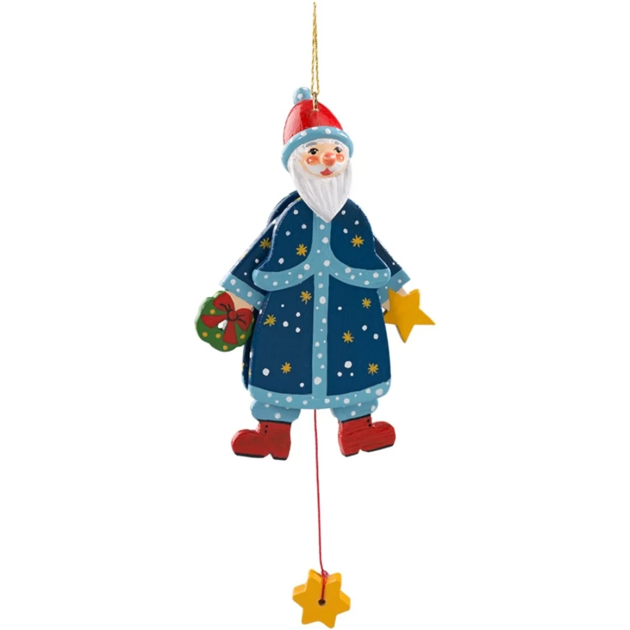 Käthes Original Jumping Jack Santa Claus - Traditional German Wooden Christmas Decoration
