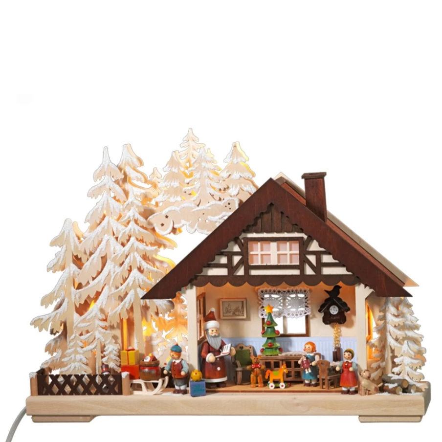 Käthes Original Schwibbogen Christmas Light "Christmas Dreams Come True" - Traditional German LED Arc with USB Port, 230V Holiday Decoration