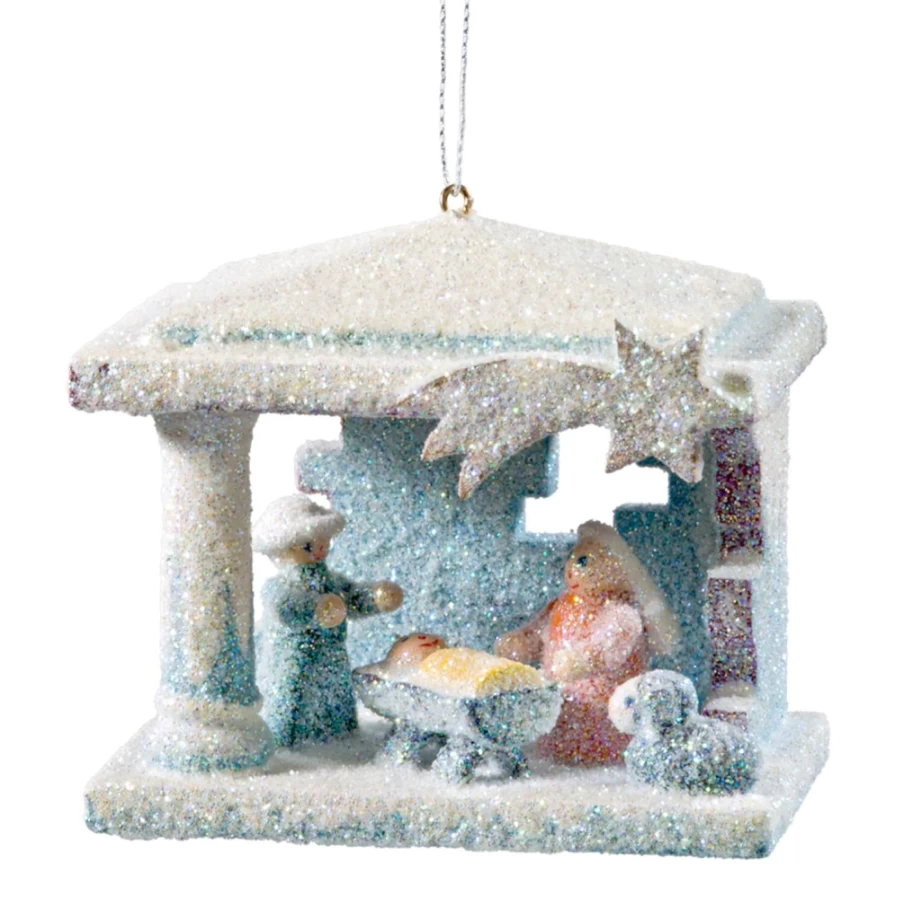"Käthes Original Winter Nativity Scene - Handcrafted Christmas Decoration"