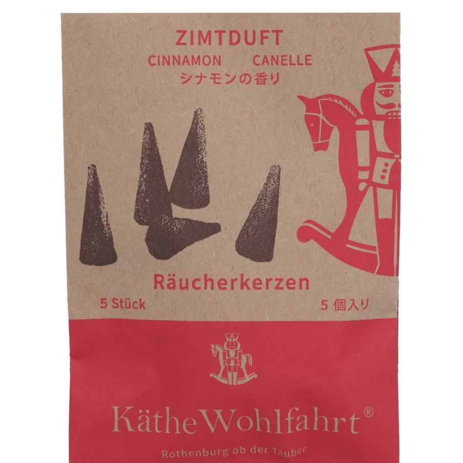 Käthe Wohlfahrt Cinnamon Scented Incense Cones - Large, Aromatic Holiday Fragrance