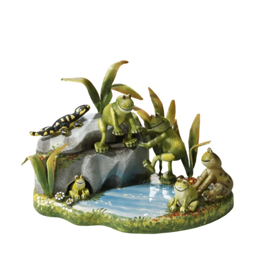 Kindertraum Frog Concert Meadow Life - Outdoor Garden Decor, Fun Animal Statue for Kids