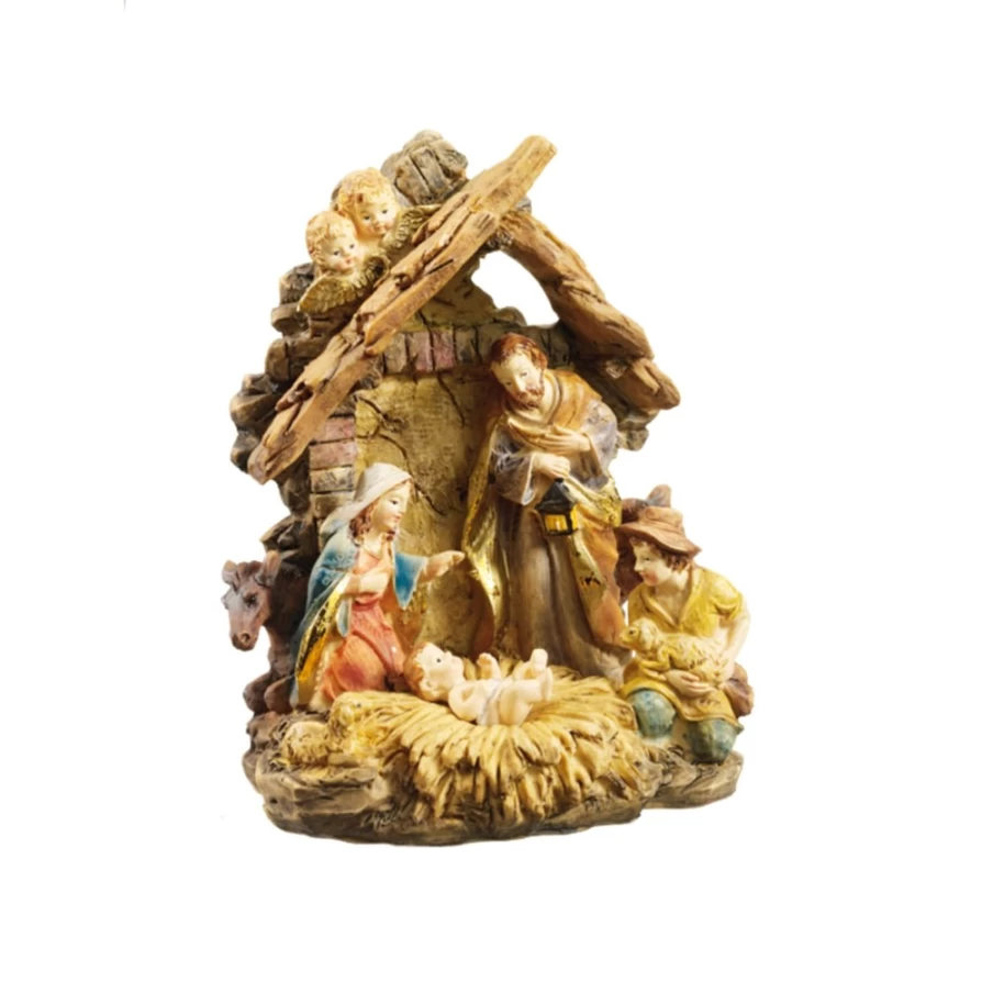 "Käthe Wohlfahrt Holy Family With Shepherd Nativity Figurine – Handcrafted Christmas Decor"