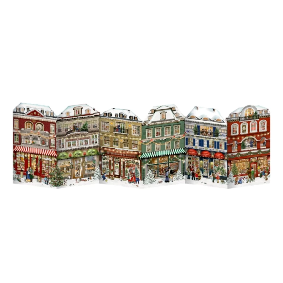 Käthe Wohlfahrt Christmas Advent Calendar - Festive Street with Holiday Shops Scene