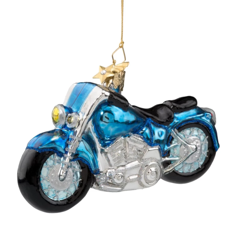 "Poesie in Glas Blue Motorbike – Stylish and High-Performance Motorcycle"