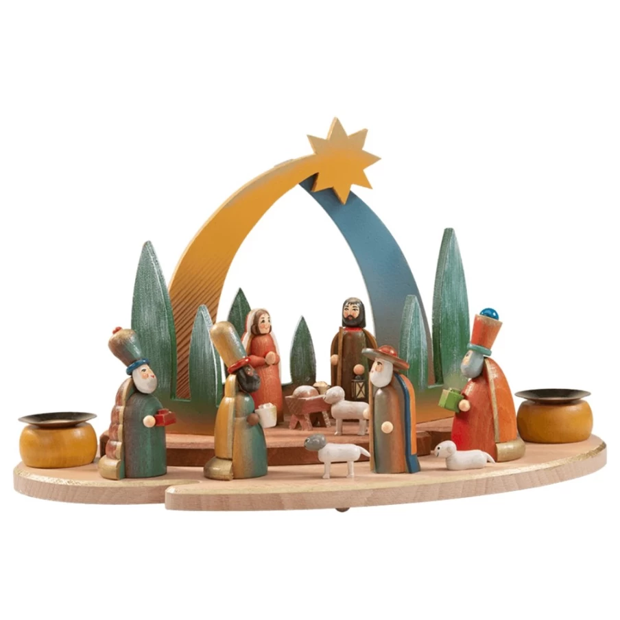 Käthes Original Christmas Eve Candle Holder - Festive Holiday Decor