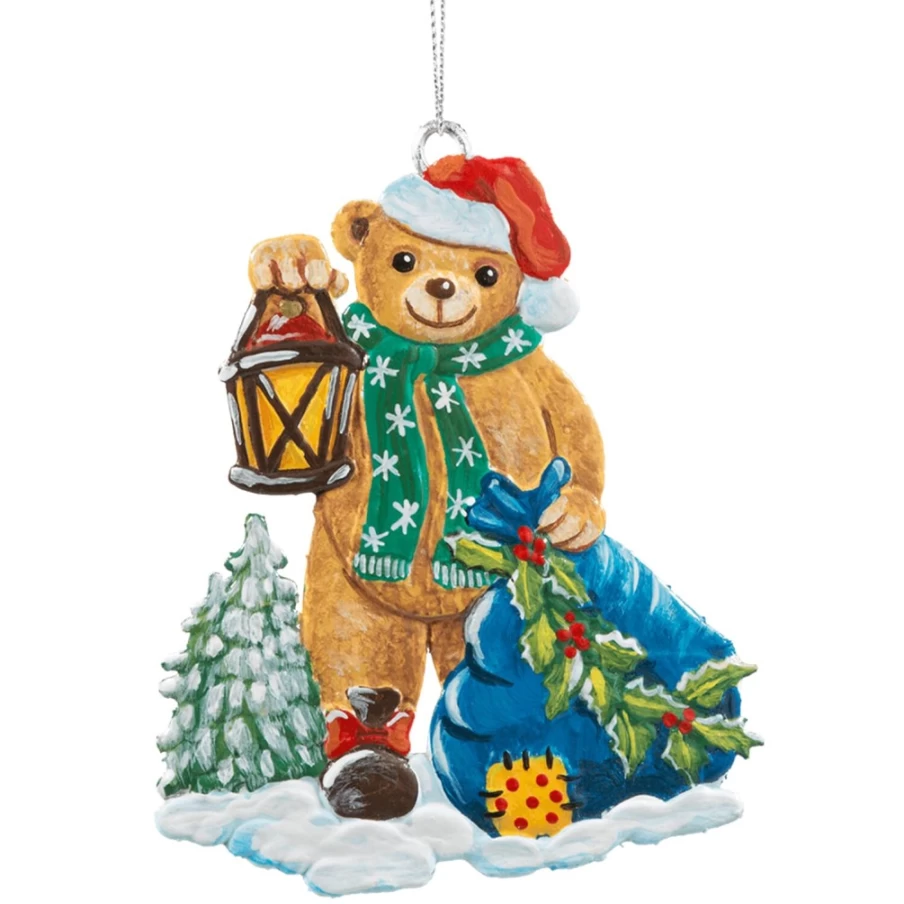 "Käthes Original Christmas Bear - Handmade Holiday Plush Toy for Festive Decor"
