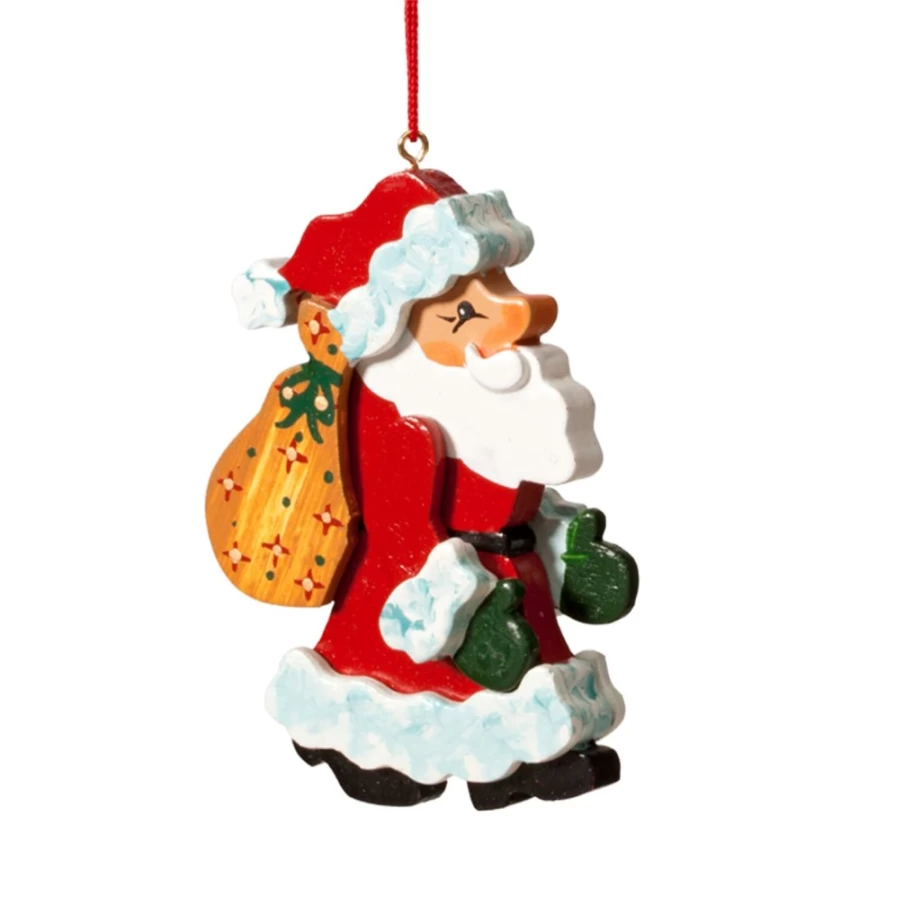 "Käthes Original Santa Claus with Gift Bag - Handcrafted Christmas Decoration"