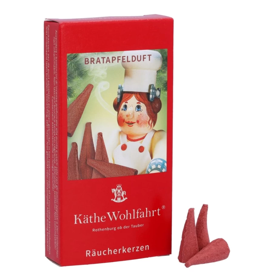 Käthe Wohlfahrt Baked Apple Scented Incense Cones – Large Size for Long-Lasting Aroma