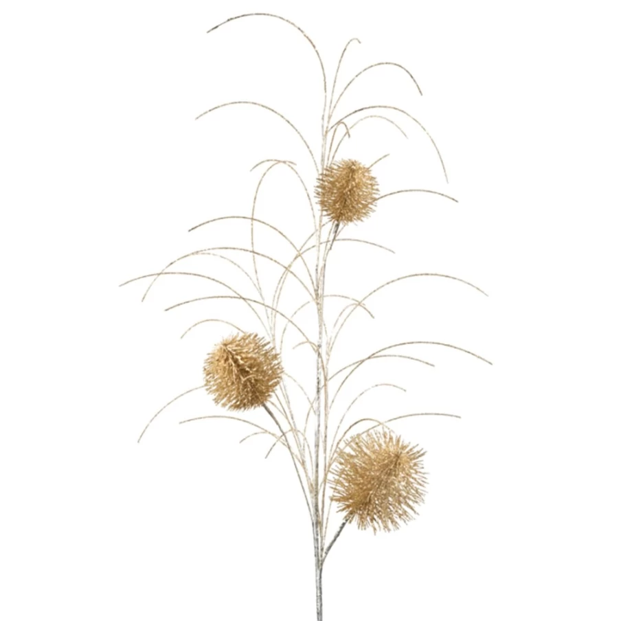 "Käthe Wohlfahrt Gold Christmas Branch with Bobble Ornament – Decorative Holiday Decor"