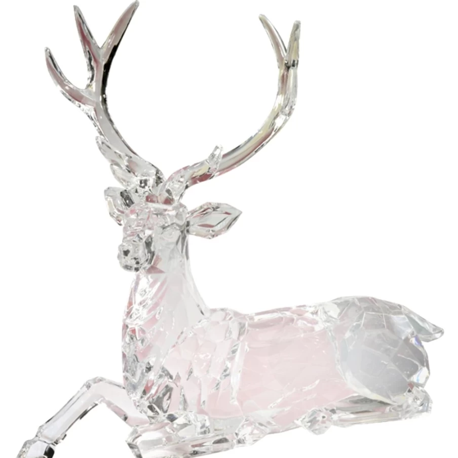"Käthe Wohlfahrt Lying Deer Christmas Decoration – Handcrafted German Wooden Figurine"
